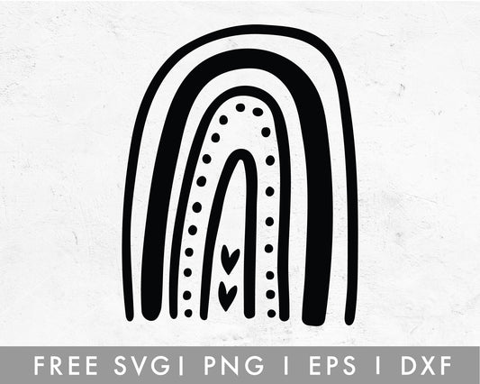 FREE Boho Rough Rainbow SVG