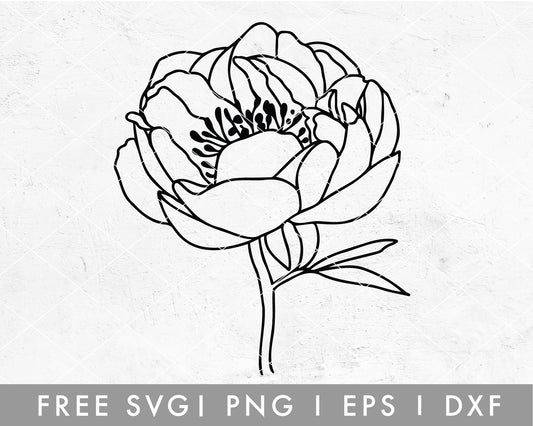 FREE Peony SVG