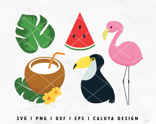 FREE Summer SVG | Tropical SVG Cut File for Cricut, Cameo Silhouette | Free SVG Cut File