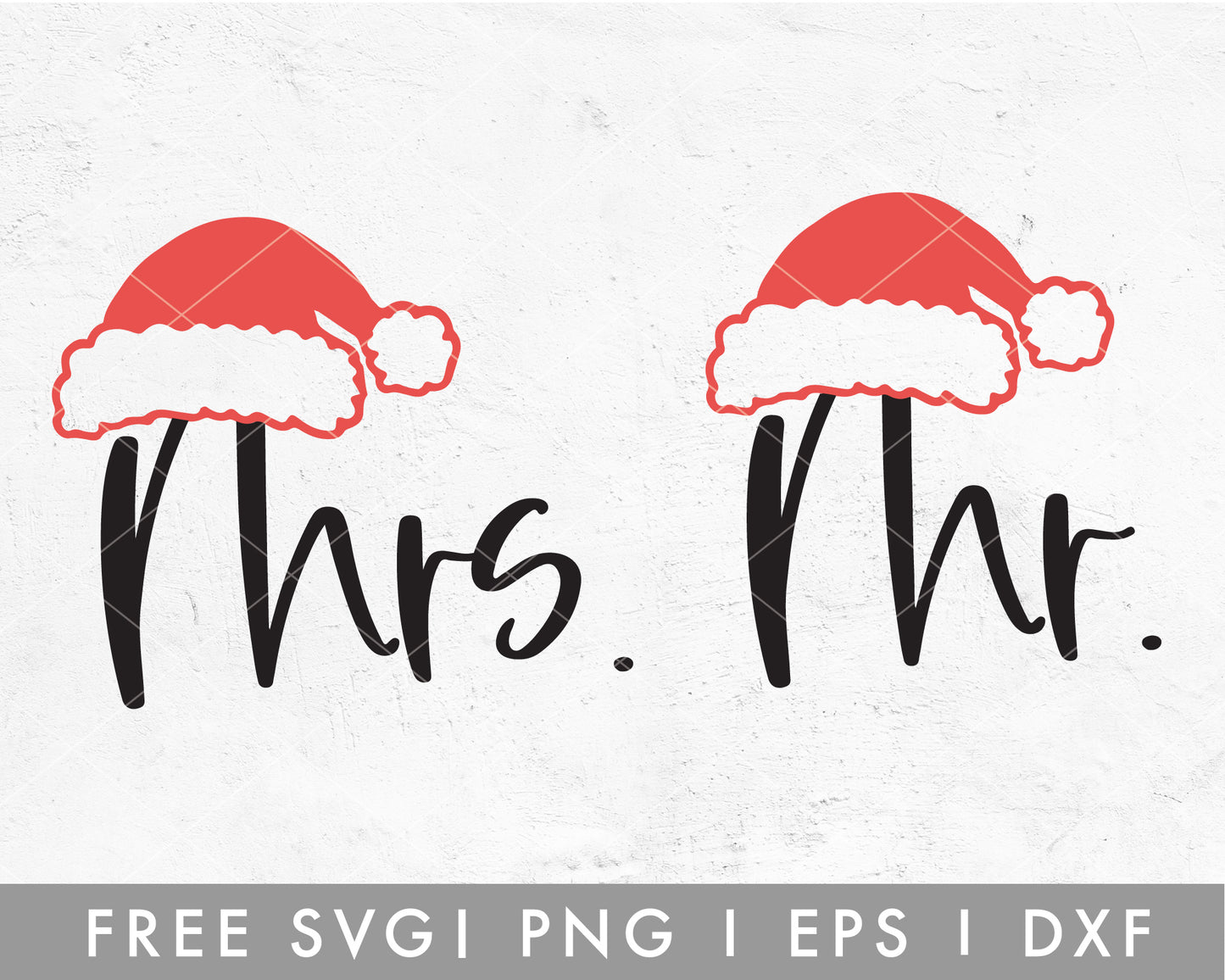 FREE Mr and Mrs Santa Hat SVG