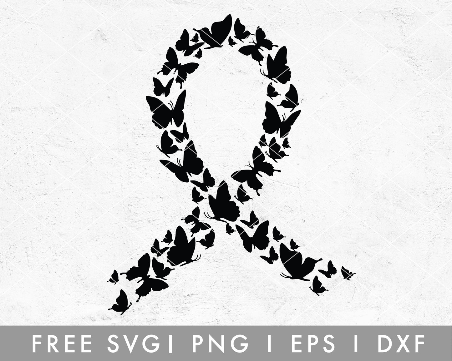 FREE Butterfly SVG | Awareness Ribbon SVG Cut File for Cricut, Cameo Silhouette | Free SVG Cut File