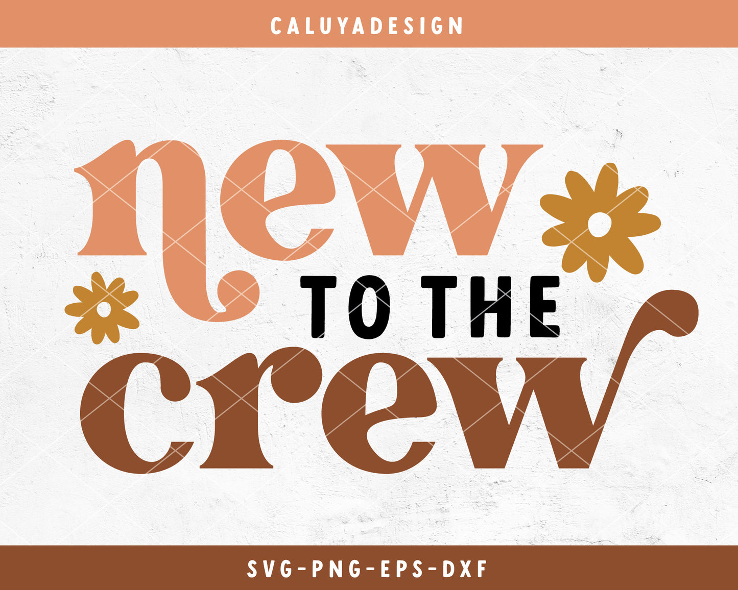 New To The Crew SVG Cut File for Cricut, Cameo Silhouette | Boho Baby SVG