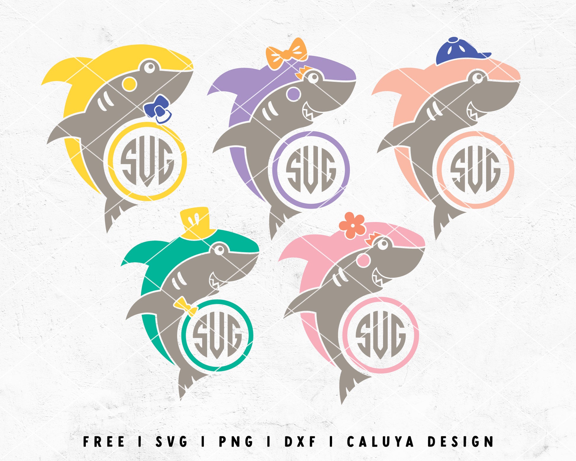 FREE Shark SVG | Monogram SVG Cut File for Cricut, Cameo Silhouette | Free SVG Cut File
