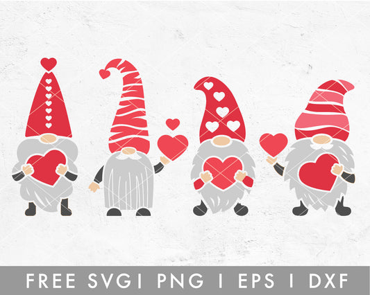 Loving Gnome SVG Cut File for Cricut, Cameo Silhouette | Free SVG Valentine's Day