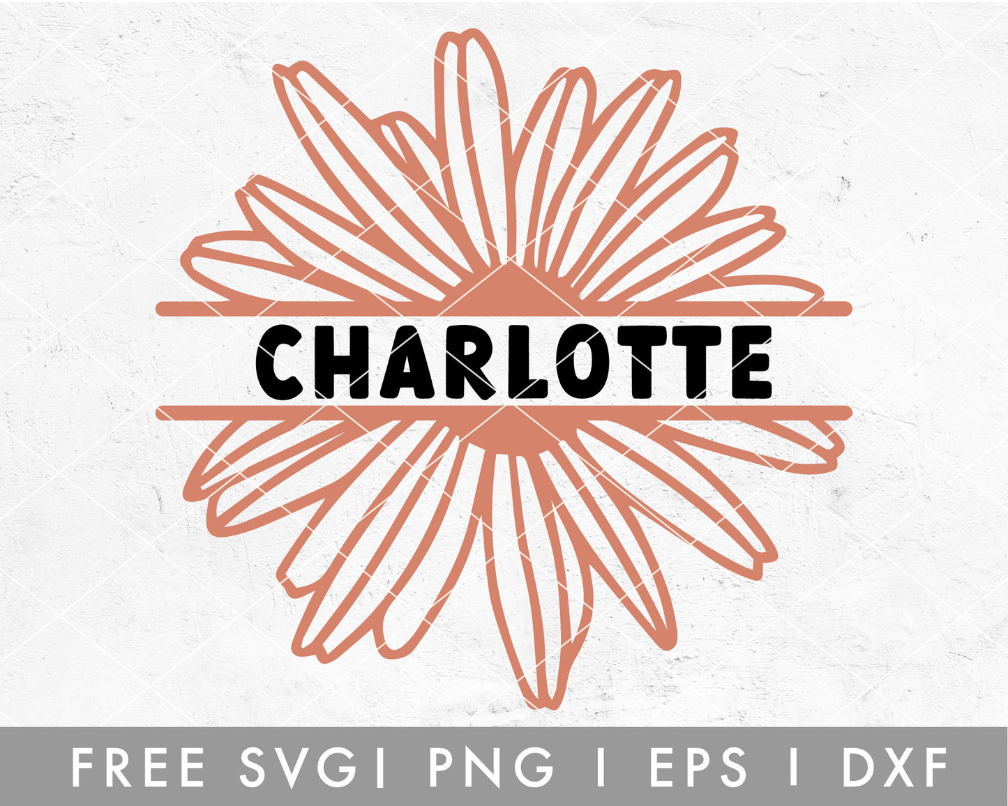 FREE Daisy Split Monogram SVG