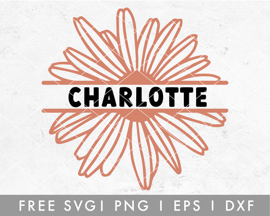 FREE Daisy Split Monogram SVG