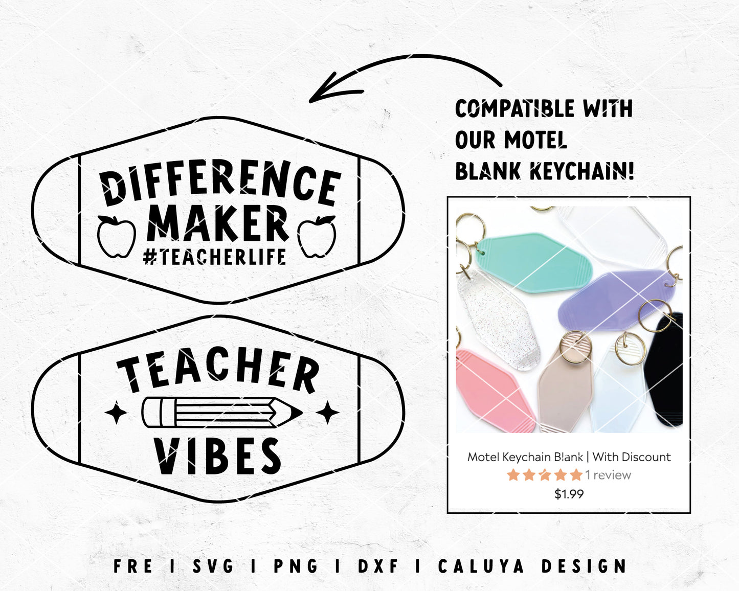 FREE Teacher SVG | Motel Keychain SVG