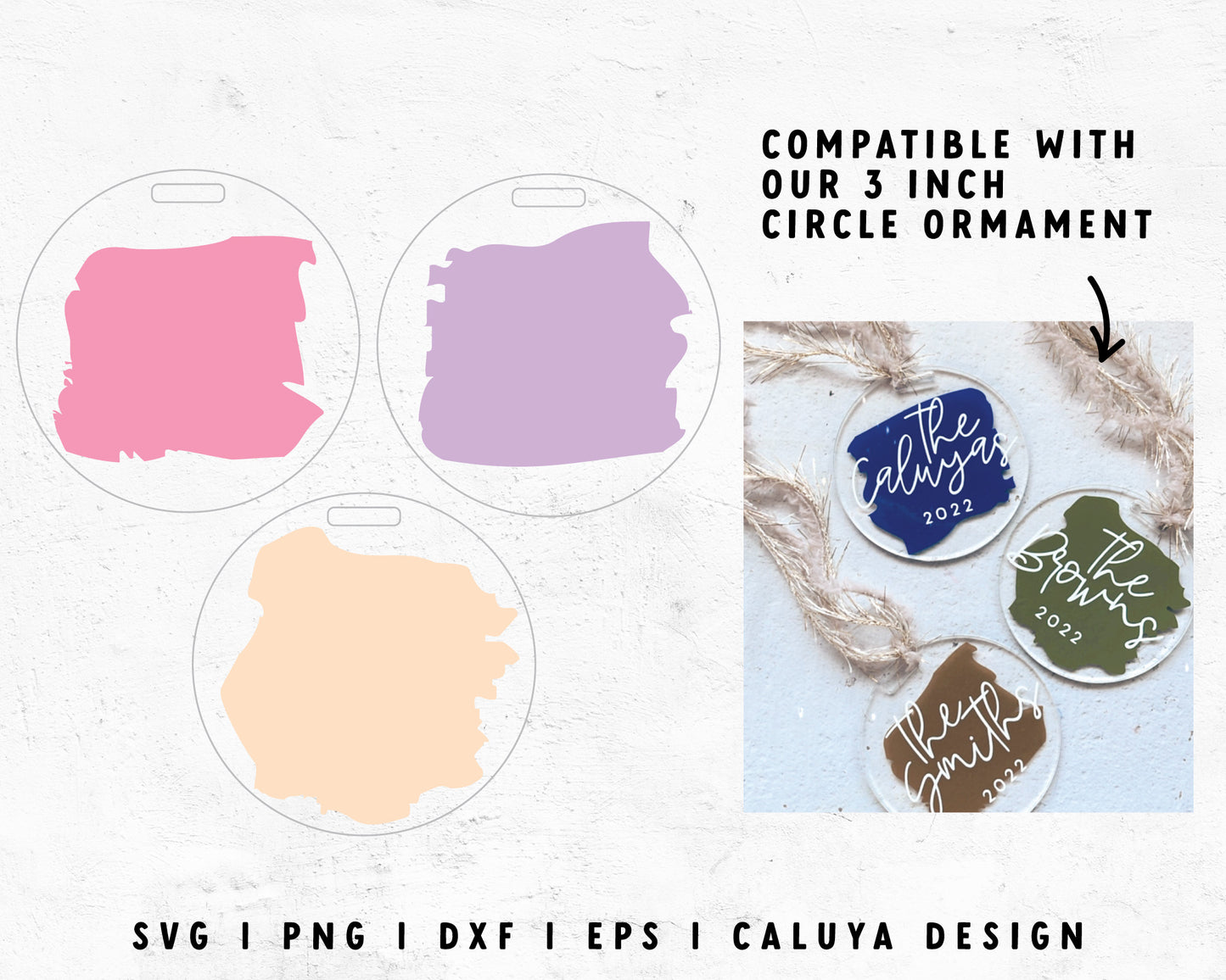 FREE Brush Stroke for Ornament SVG | Christmas Ornament SVG