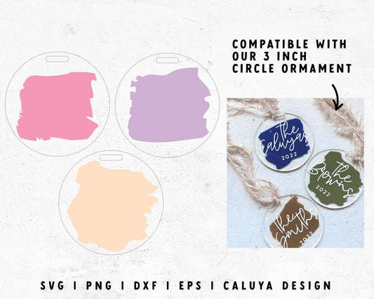 FREE Brush Stroke for Ornament SVG | Christmas Ornament SVG