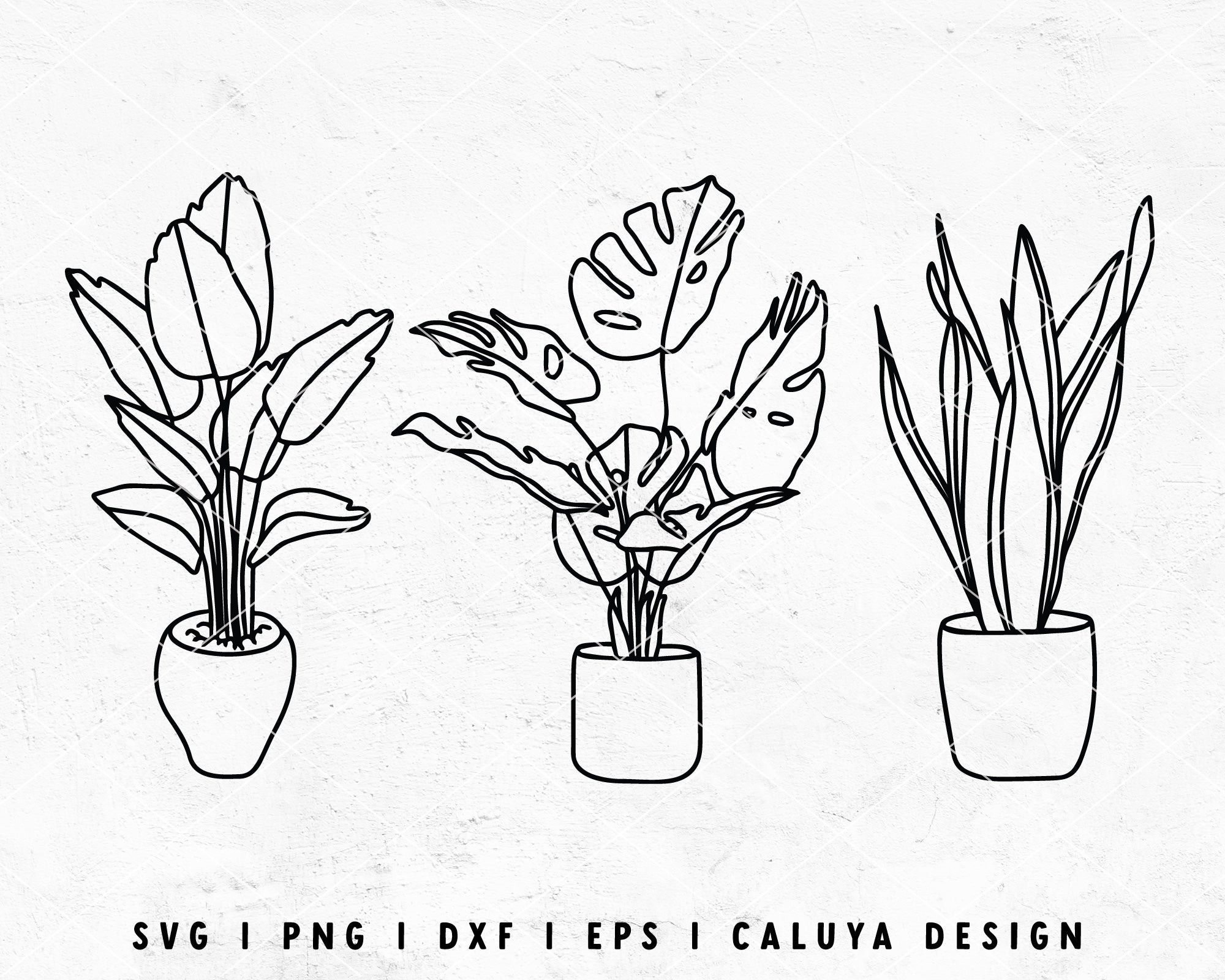 plant pot svg FREE Line Art SVG
