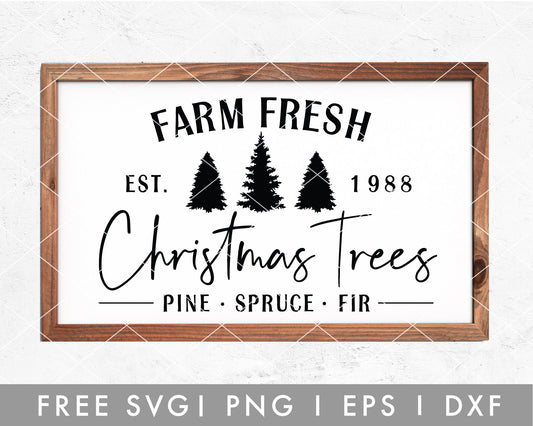 FREE Christmas Tree Farmsign SVG