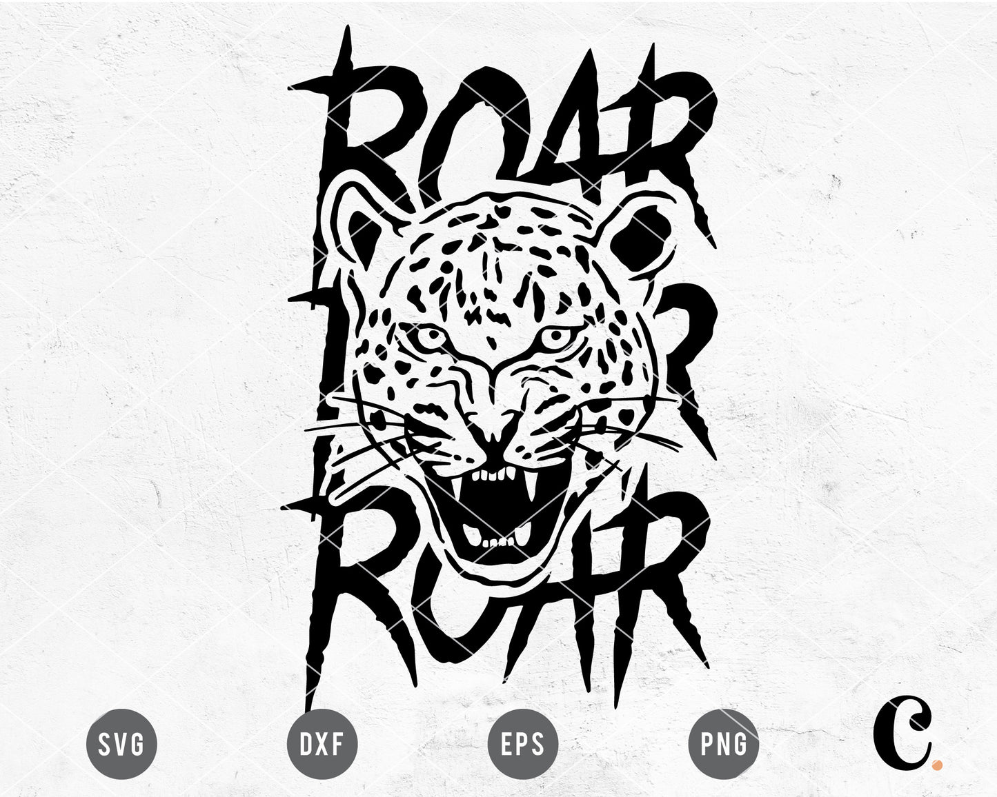 Roar Leopard SVG