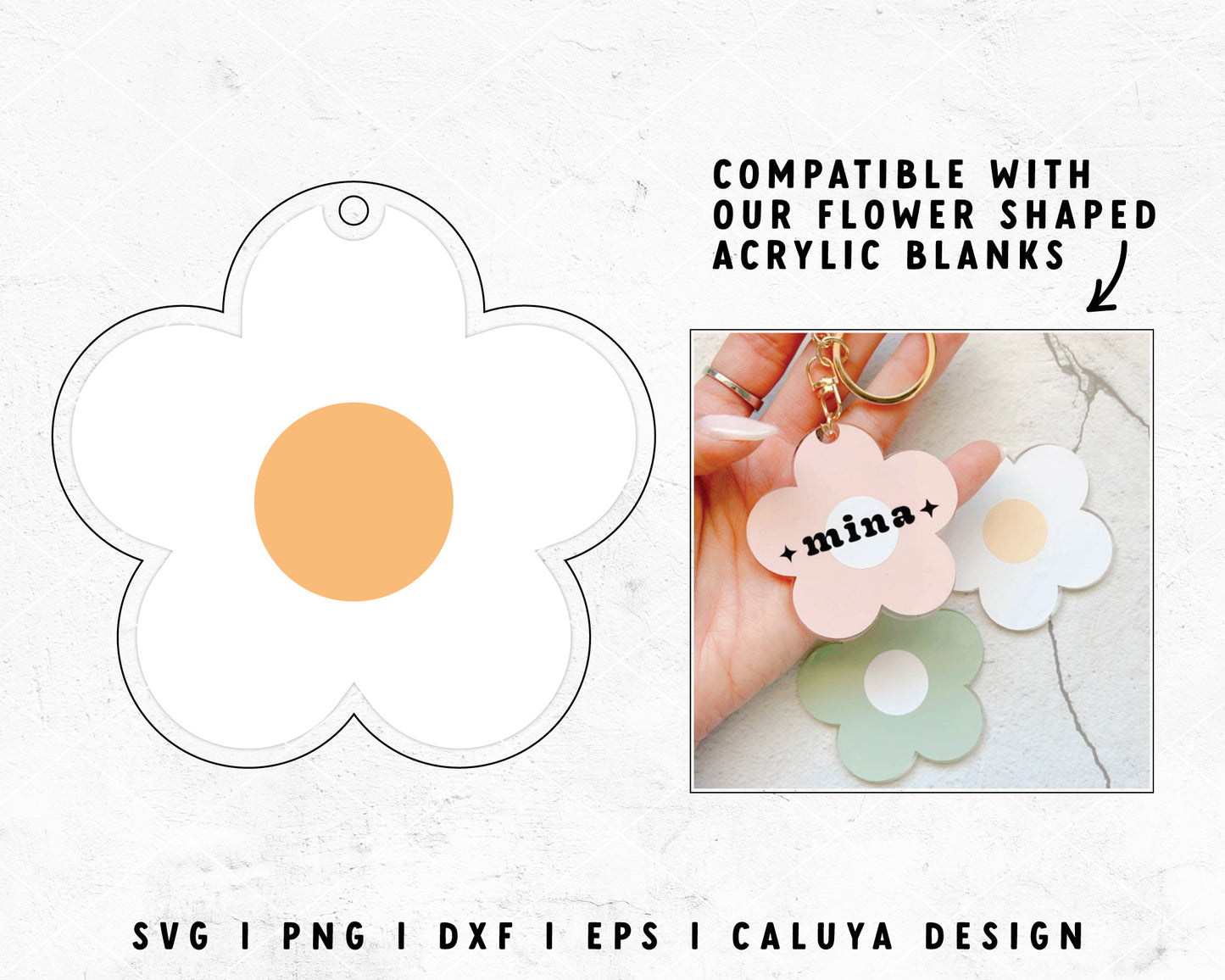 FREE Flower Blank Template SVG | Acrylic Template