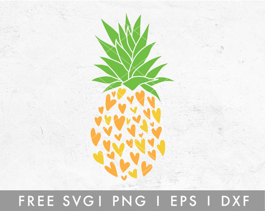 FREE Heart Pineapple SVG
