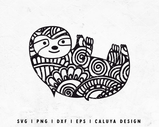 FREE Sloth SVG | Mandala SVG Cut File for Cricut, Cameo Silhouette | Free SVG Cut File