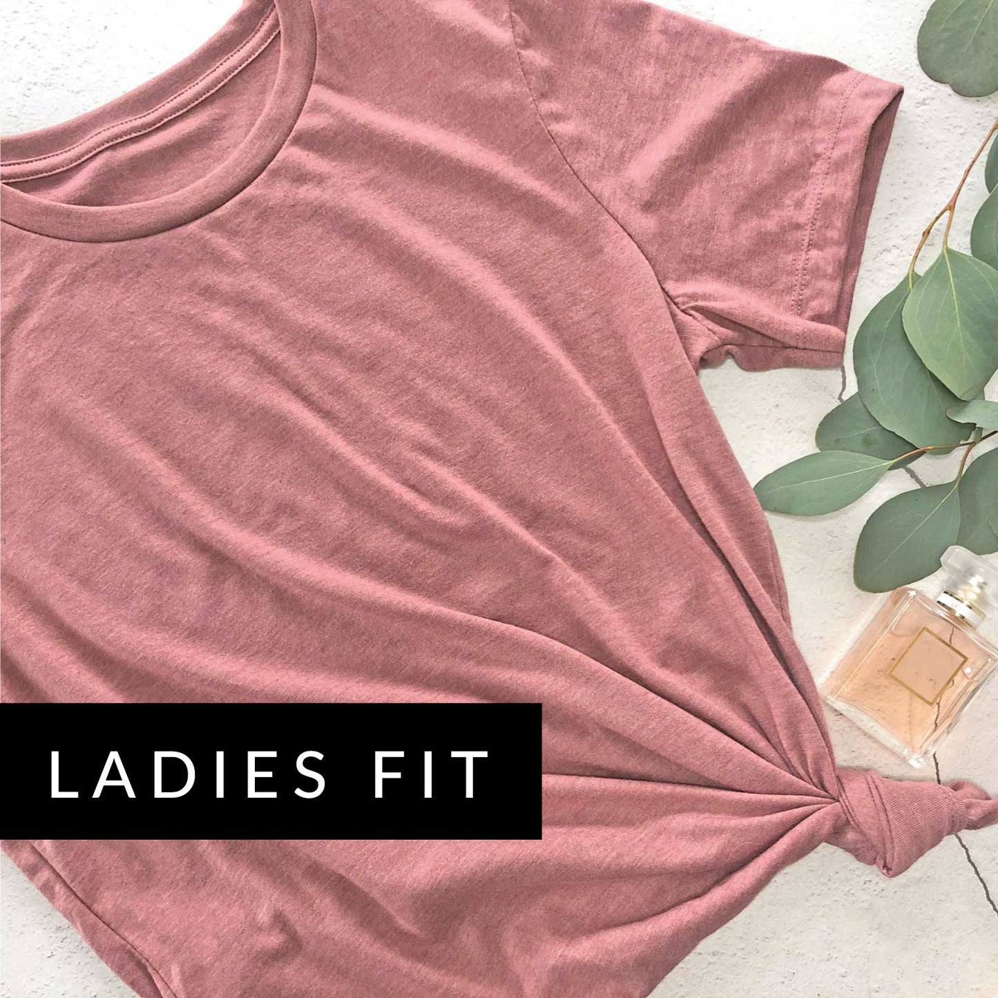 Ladies Tag-Less Tee Mauve Rose