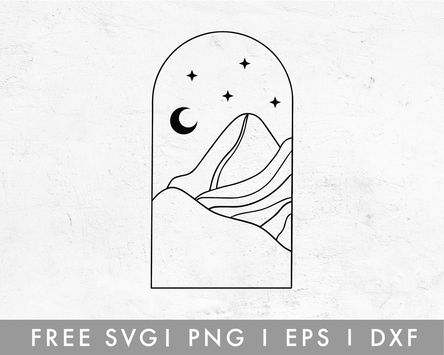 FREE Minimal Window Mountain SVG