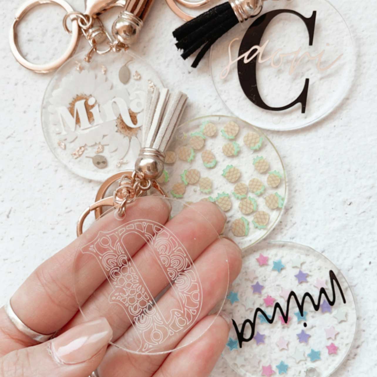 Blank Acrylic Keychain Bundle