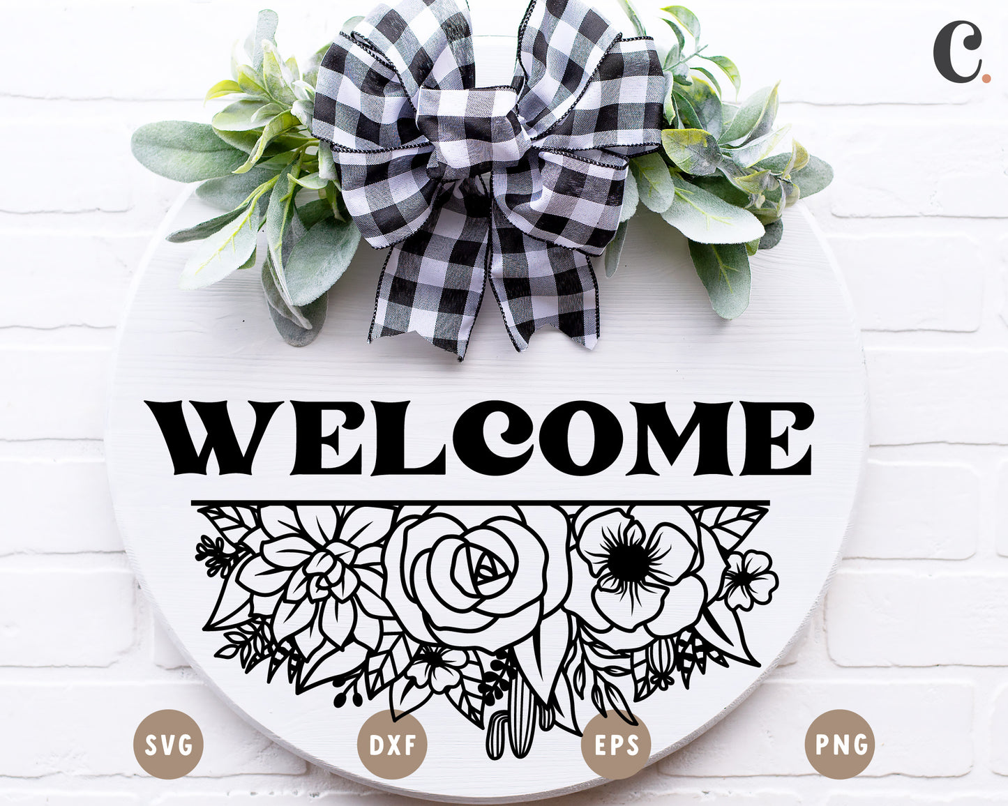 Floral Frame & Monogram SVG Bundle