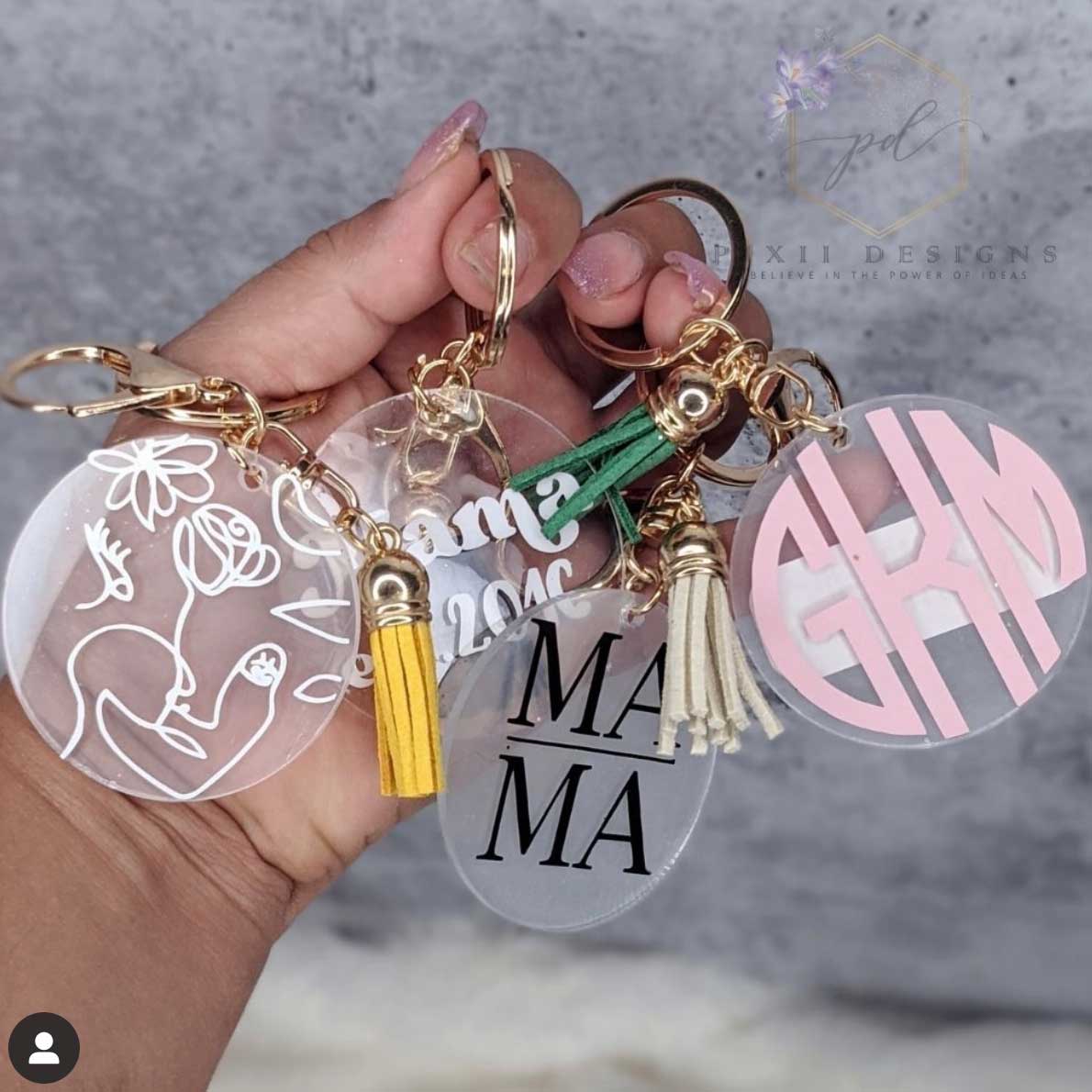 Blank Acrylic Keychain Bundle
