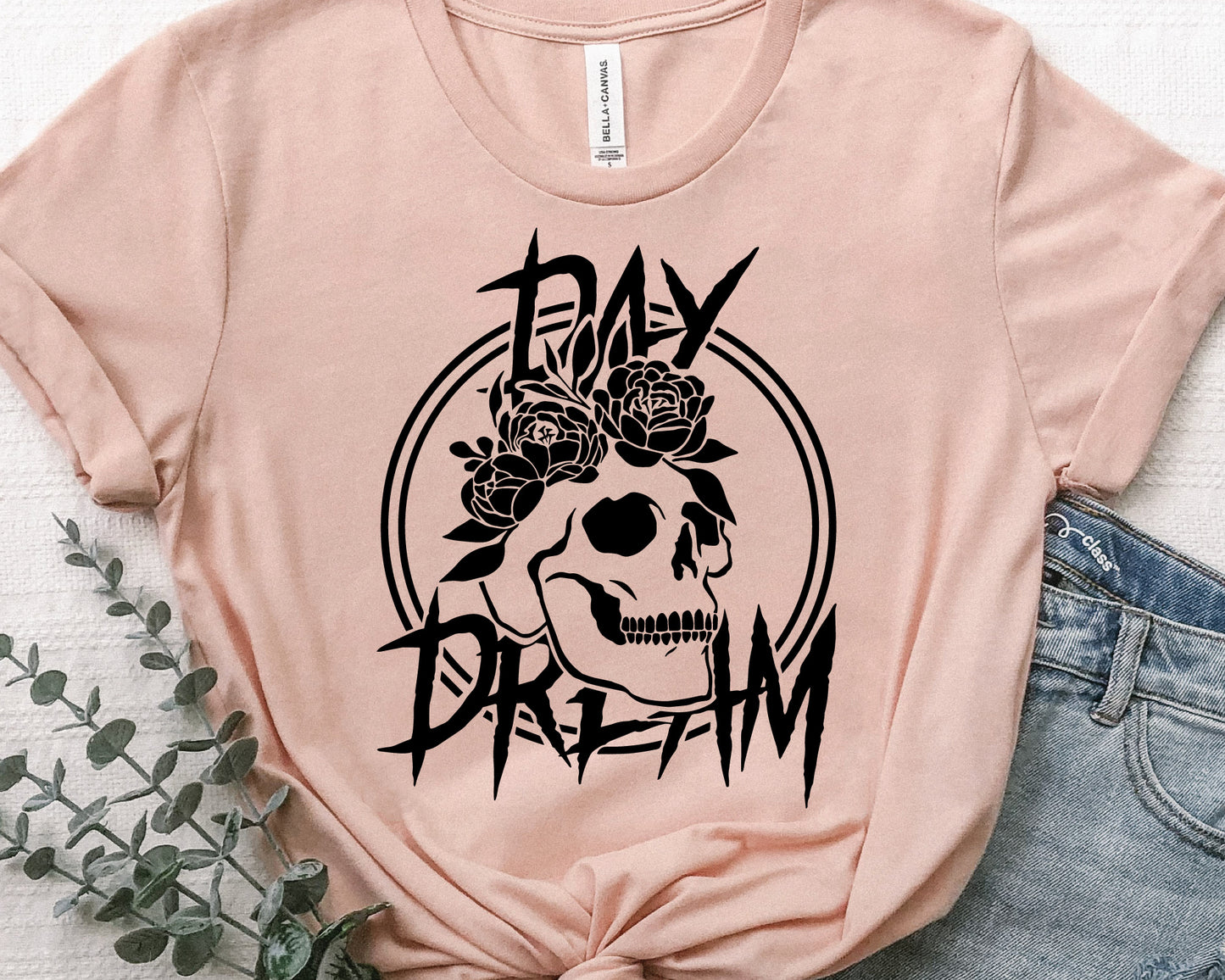 Day Dreamer Floral Skull SVG