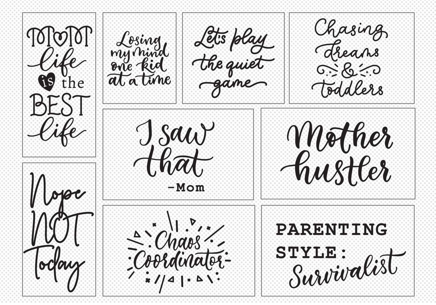 Mom Life Quote SVG Bundle | 20 Pack