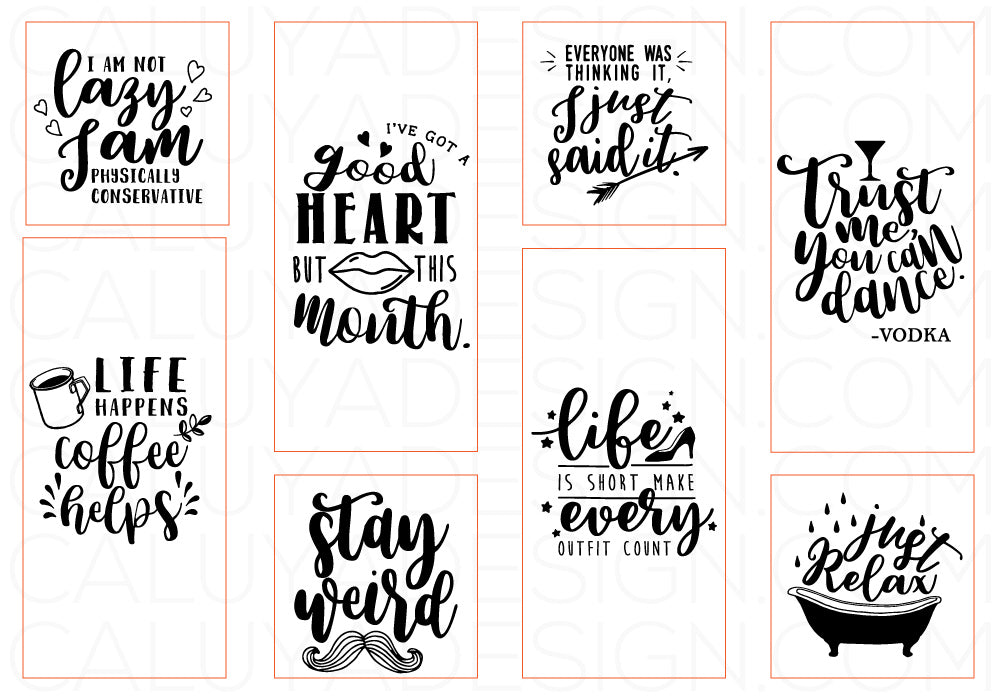 Funny Quote SVG Bundle | 25 Pack