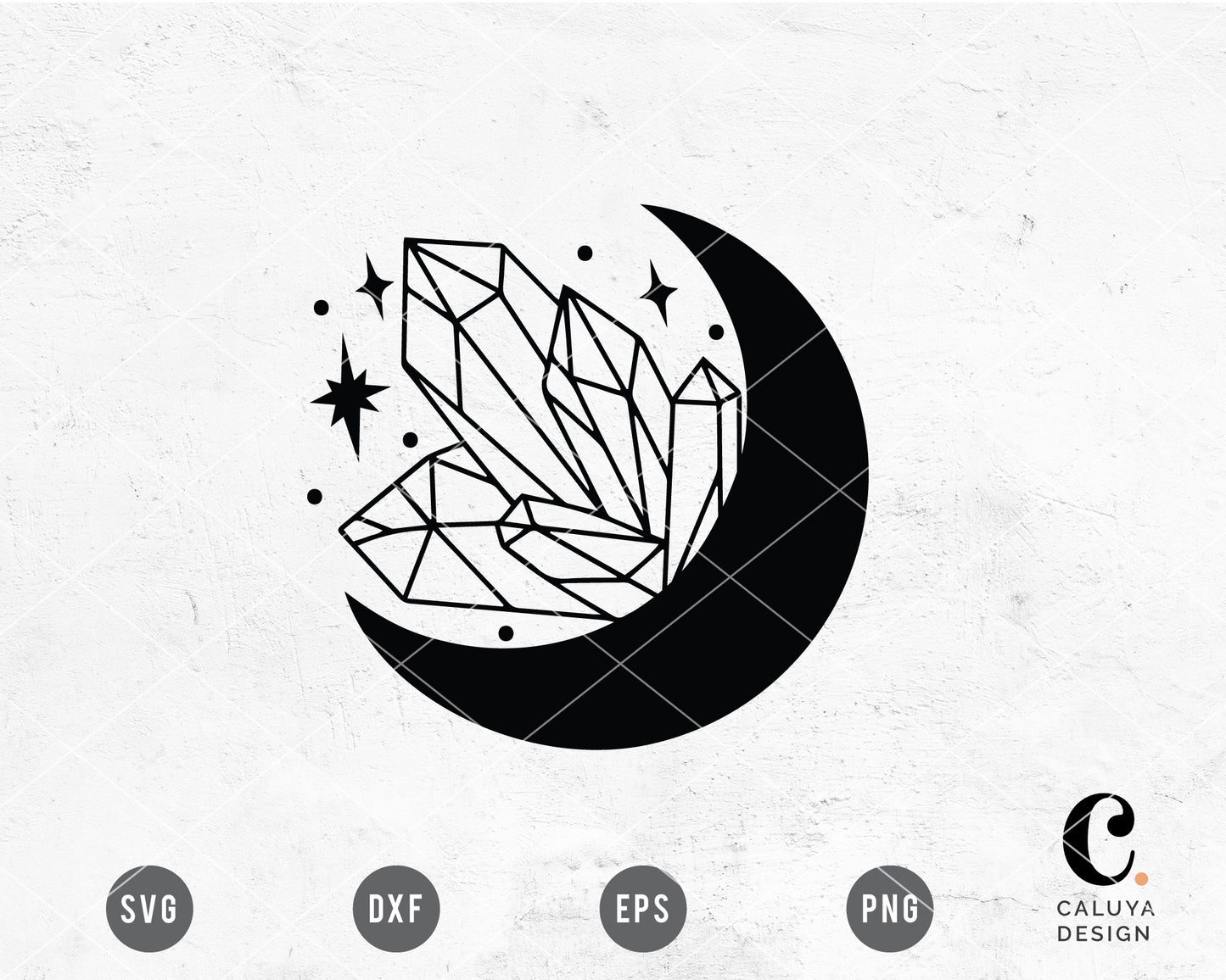 Moon With Gem SVG