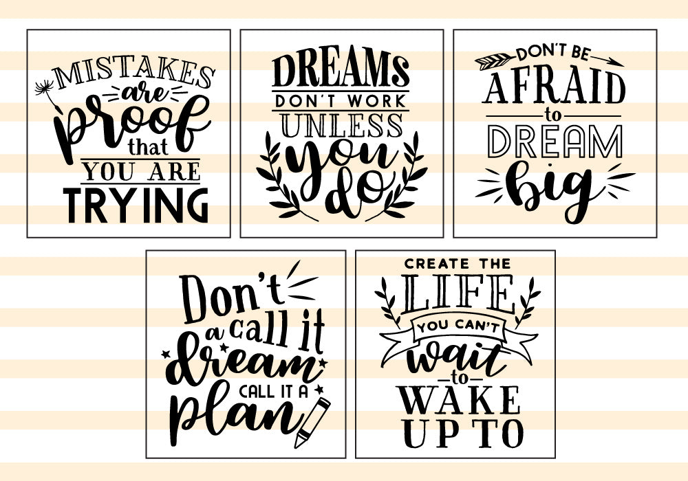 Motivational Quote SVG Bundle | 25 Pack