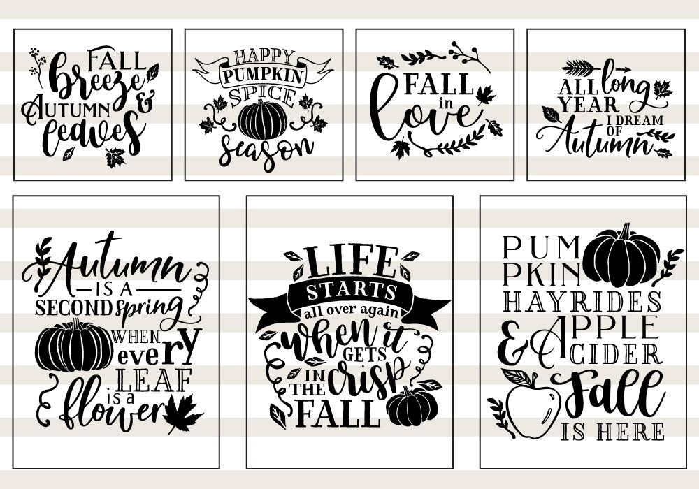Fall Pumpkin Quote SVG Bundle | 25 Pack