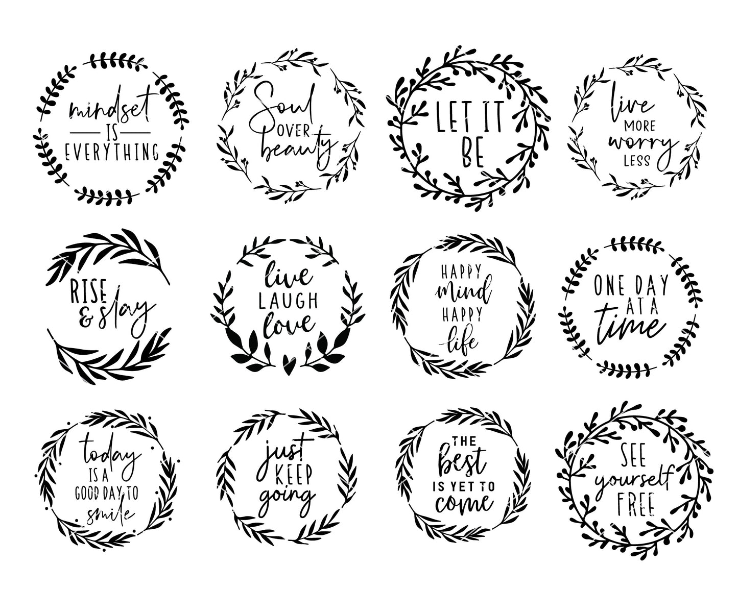 Inspirational Quote SVG Bundle | 30 Pack