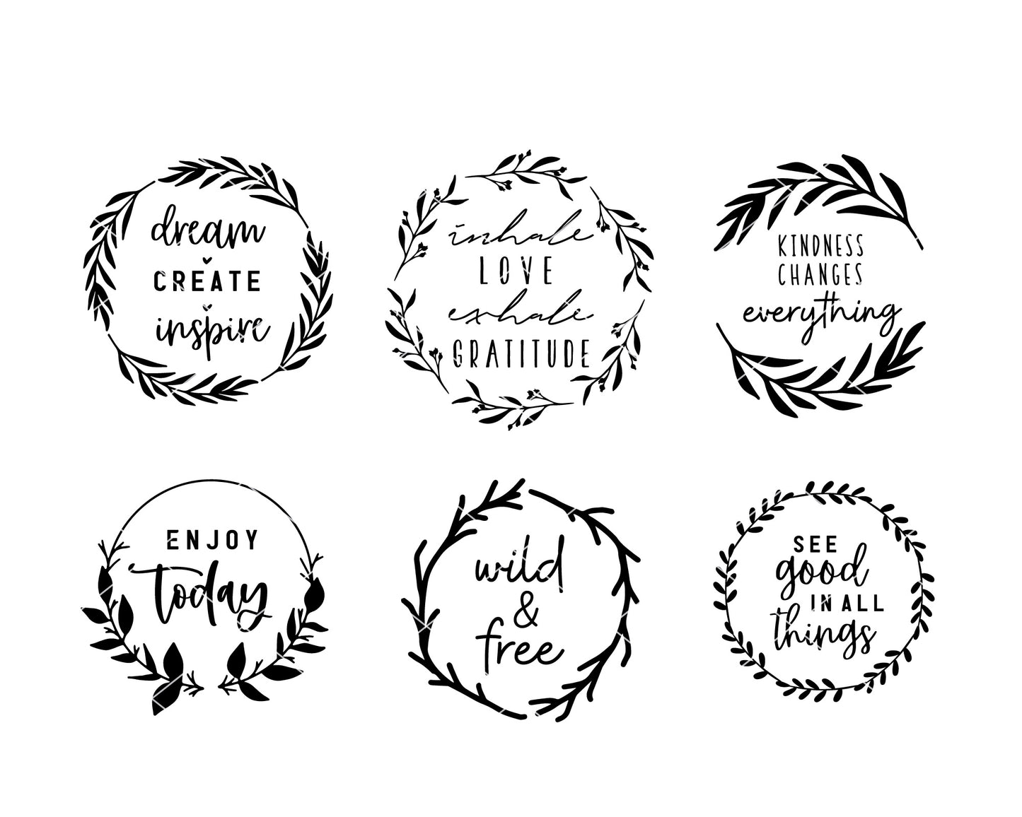 Inspirational Quote SVG Bundle | 30 Pack
