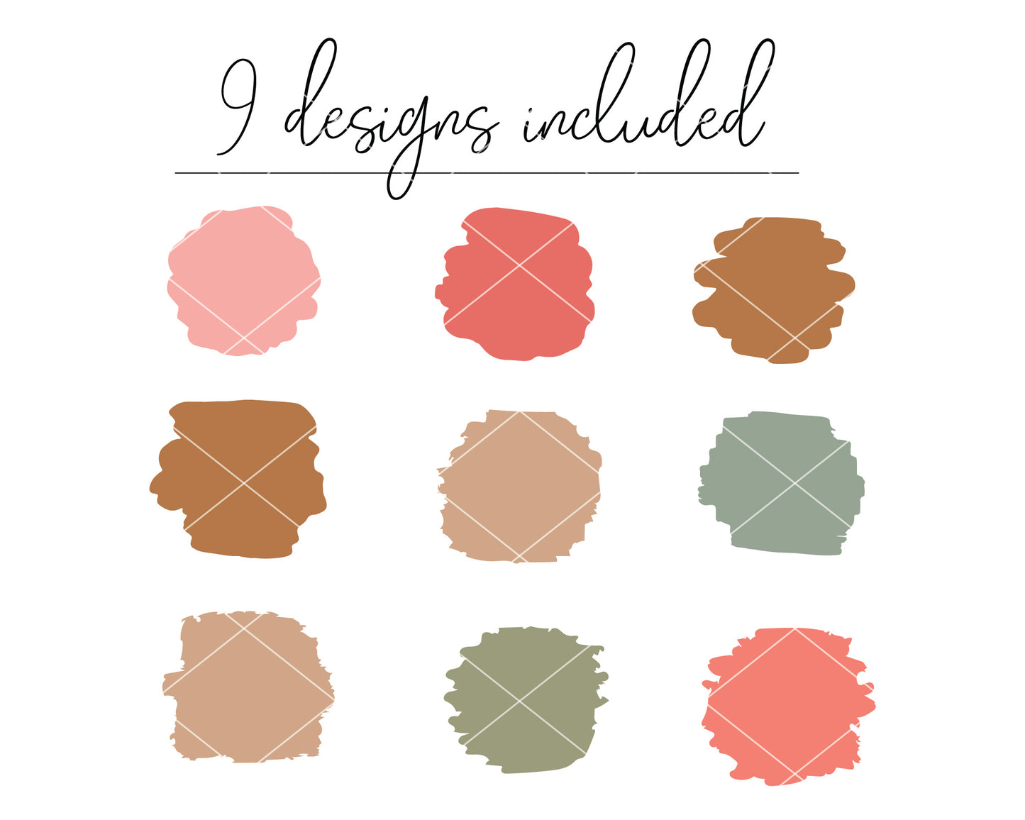 Paint Brush Background SVG Bundle