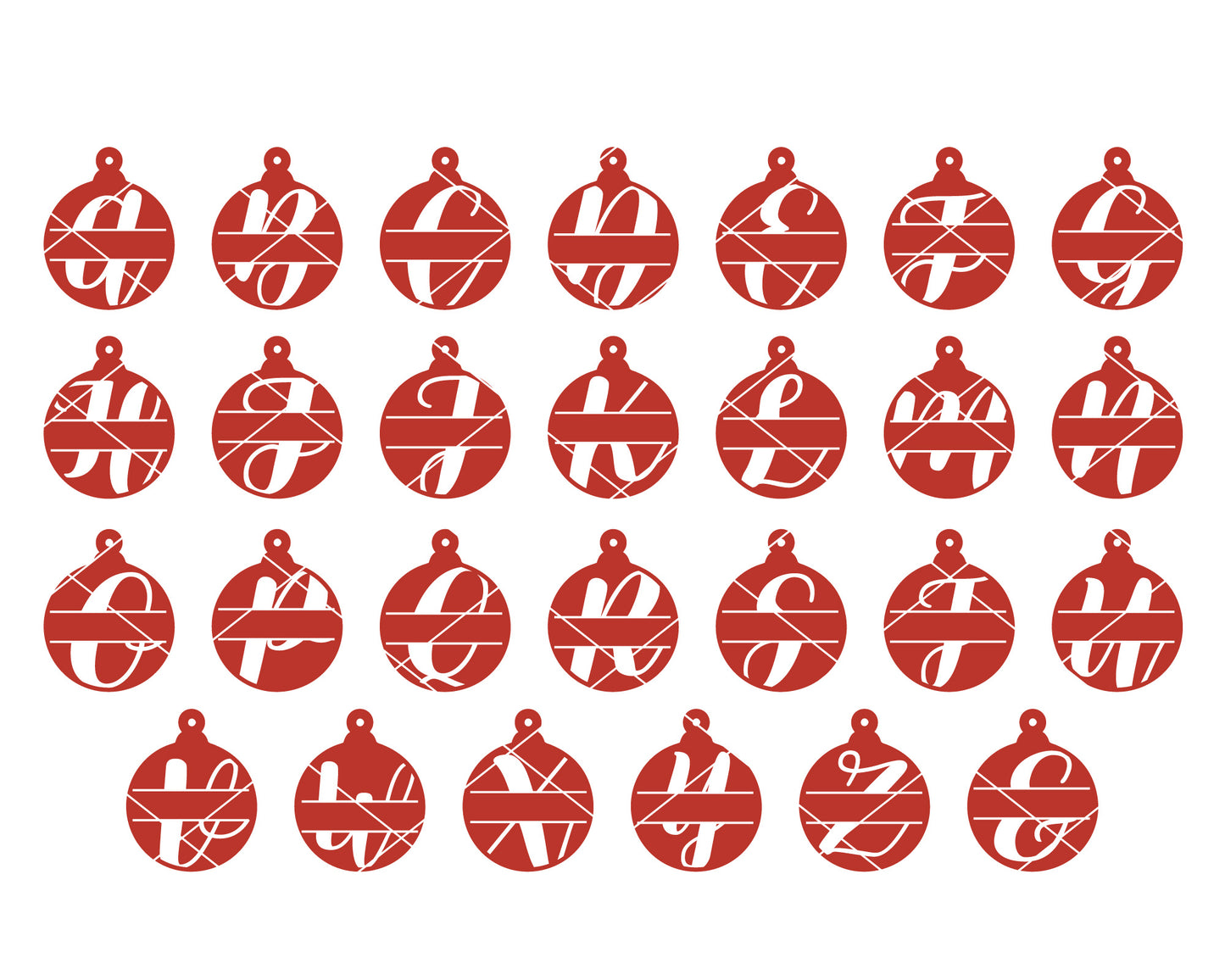 6 Christmas Monogram SVG Bundle