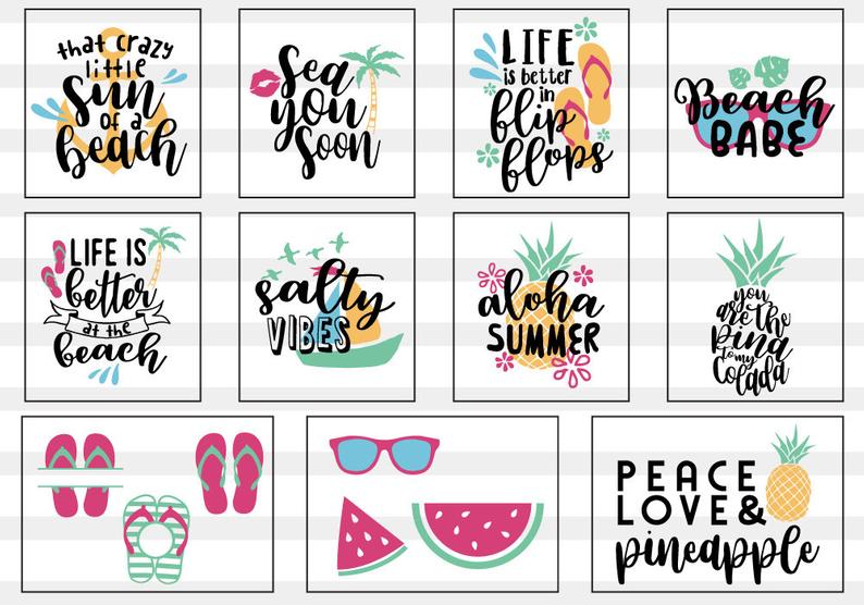 Summer Theme SVG Bundle | 40 Pack