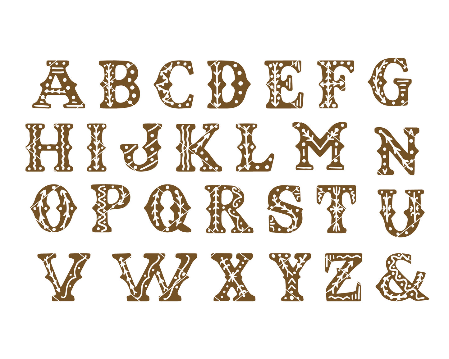 6 Christmas Monogram SVG Bundle