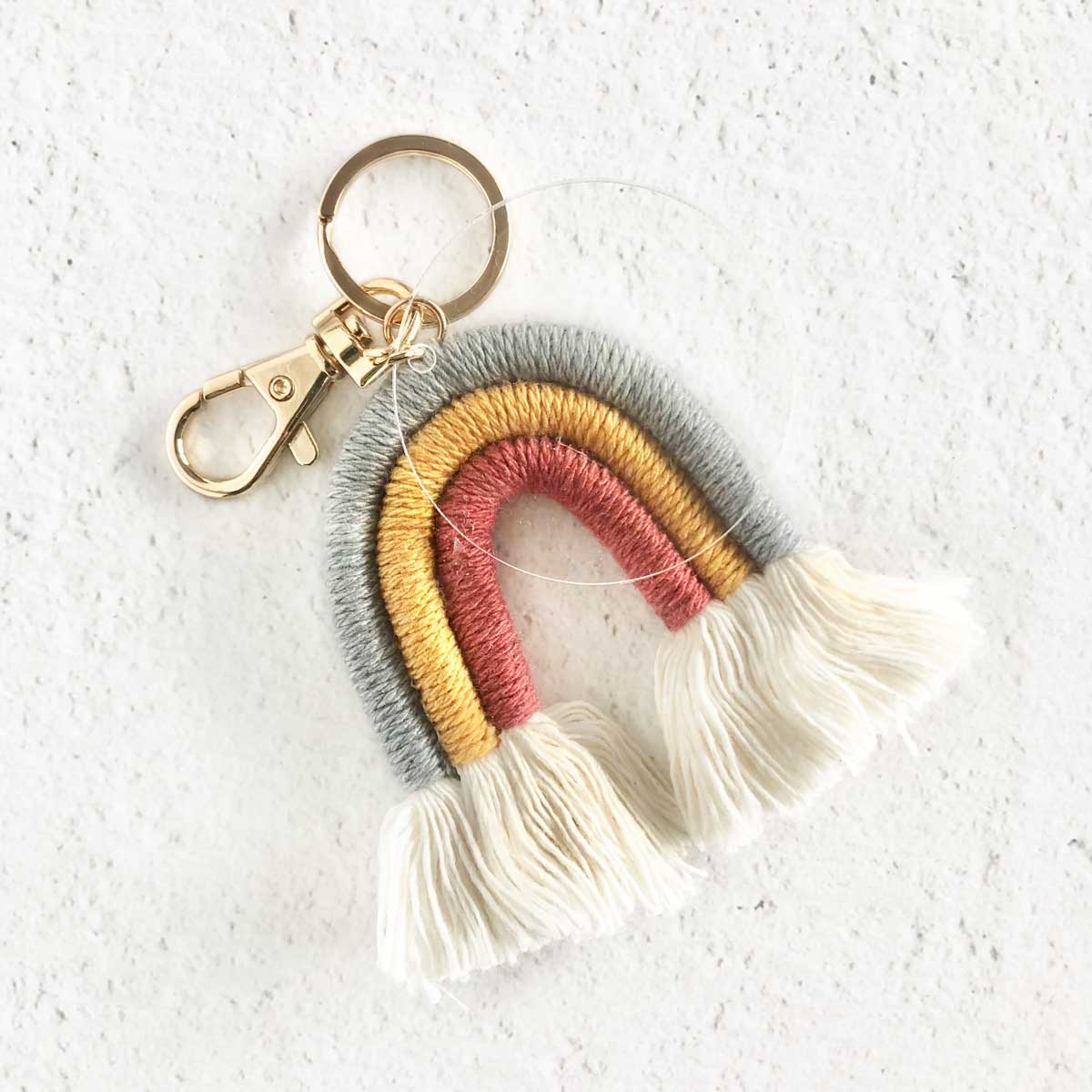 Boho Rainbow Blank Keychain