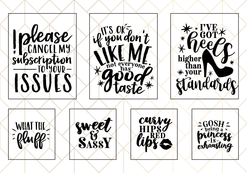 Sassy Quote SVG Bundle | 30 Pack