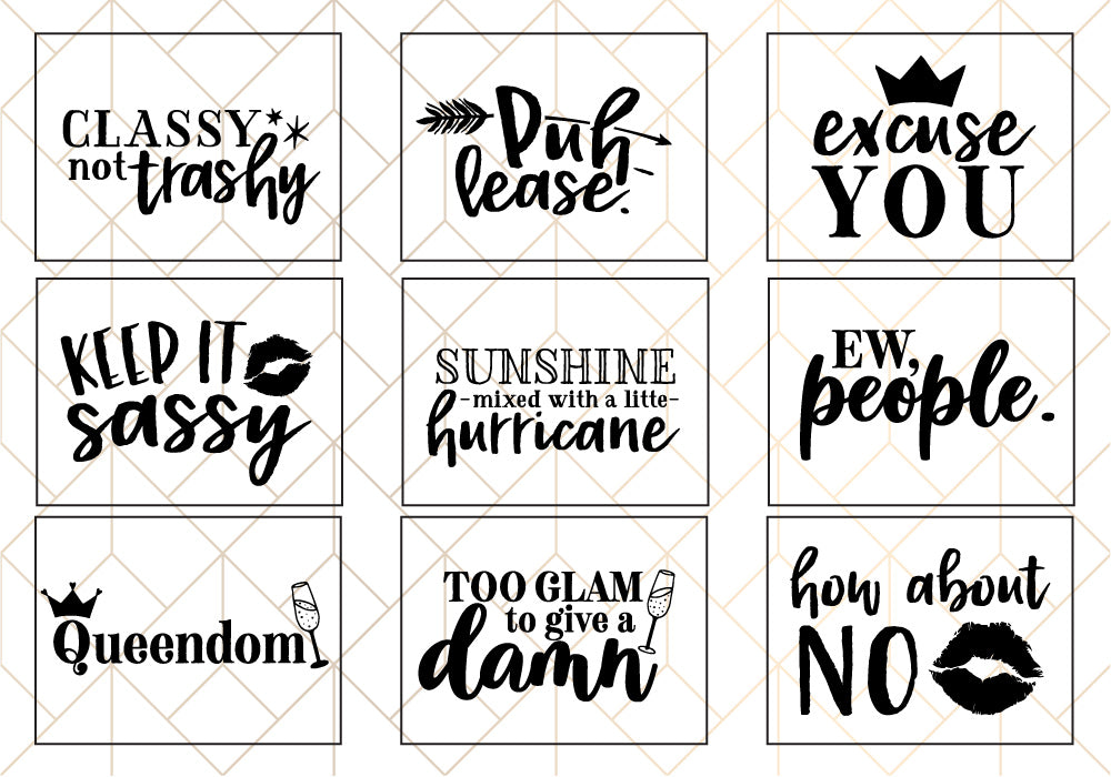 Sassy Quote SVG Bundle | 30 Pack