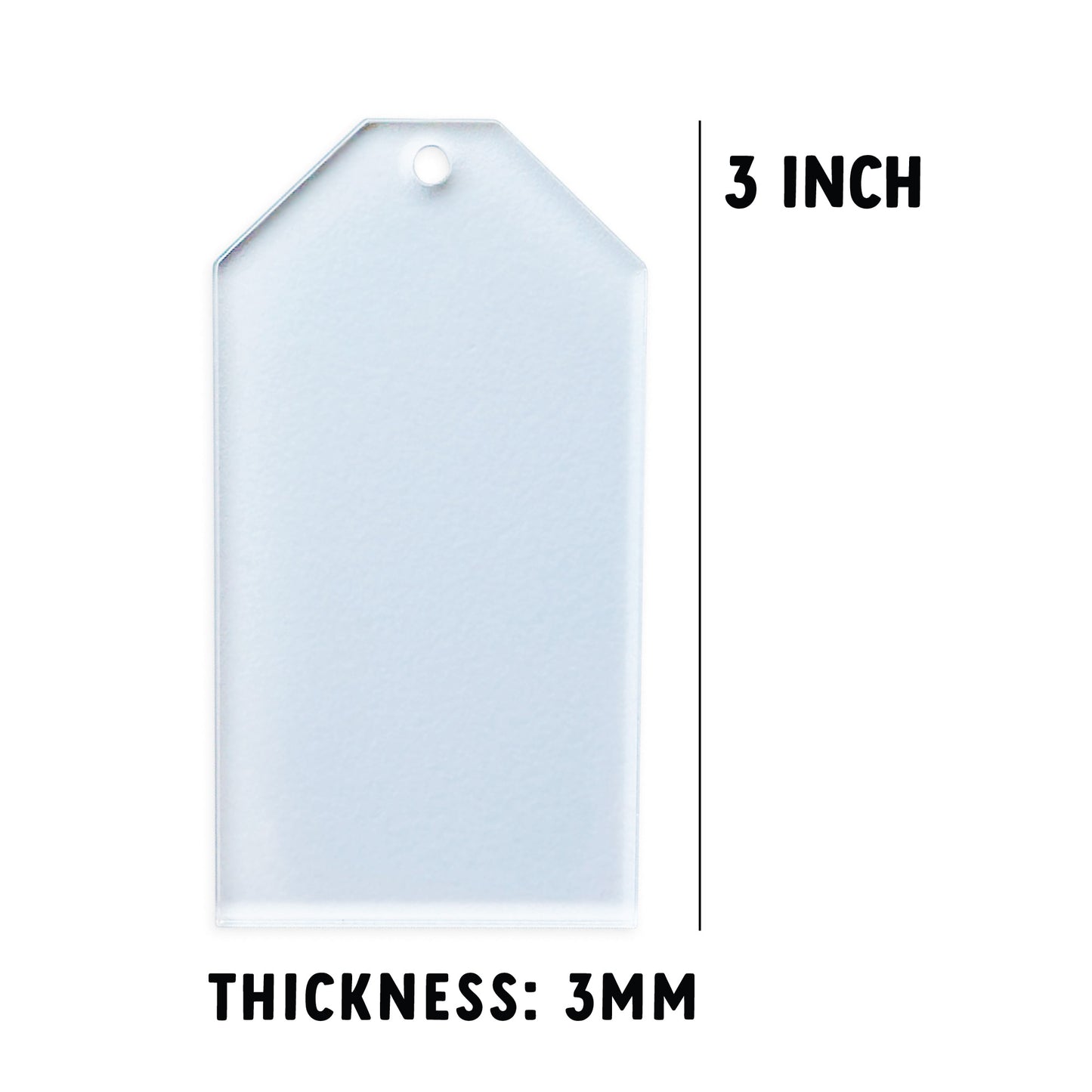 Tag Shaped Blank Acrylic