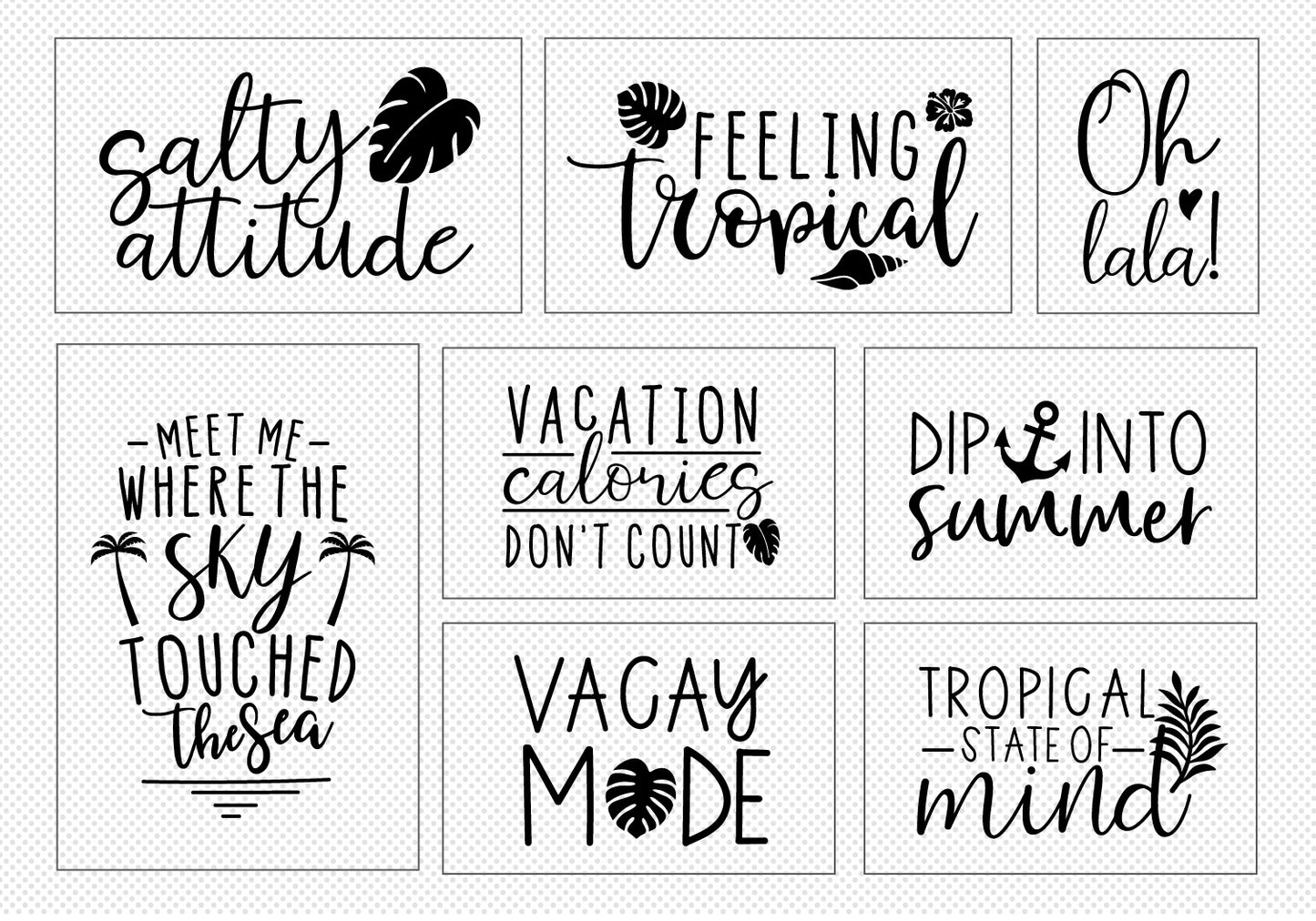 Vacay Quotes SVG Bundle | 20 Pack