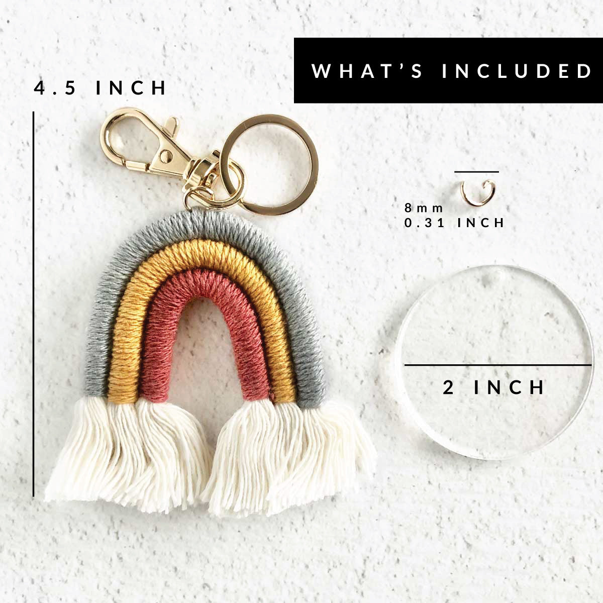 Boho Rainbow Keychain Bundle