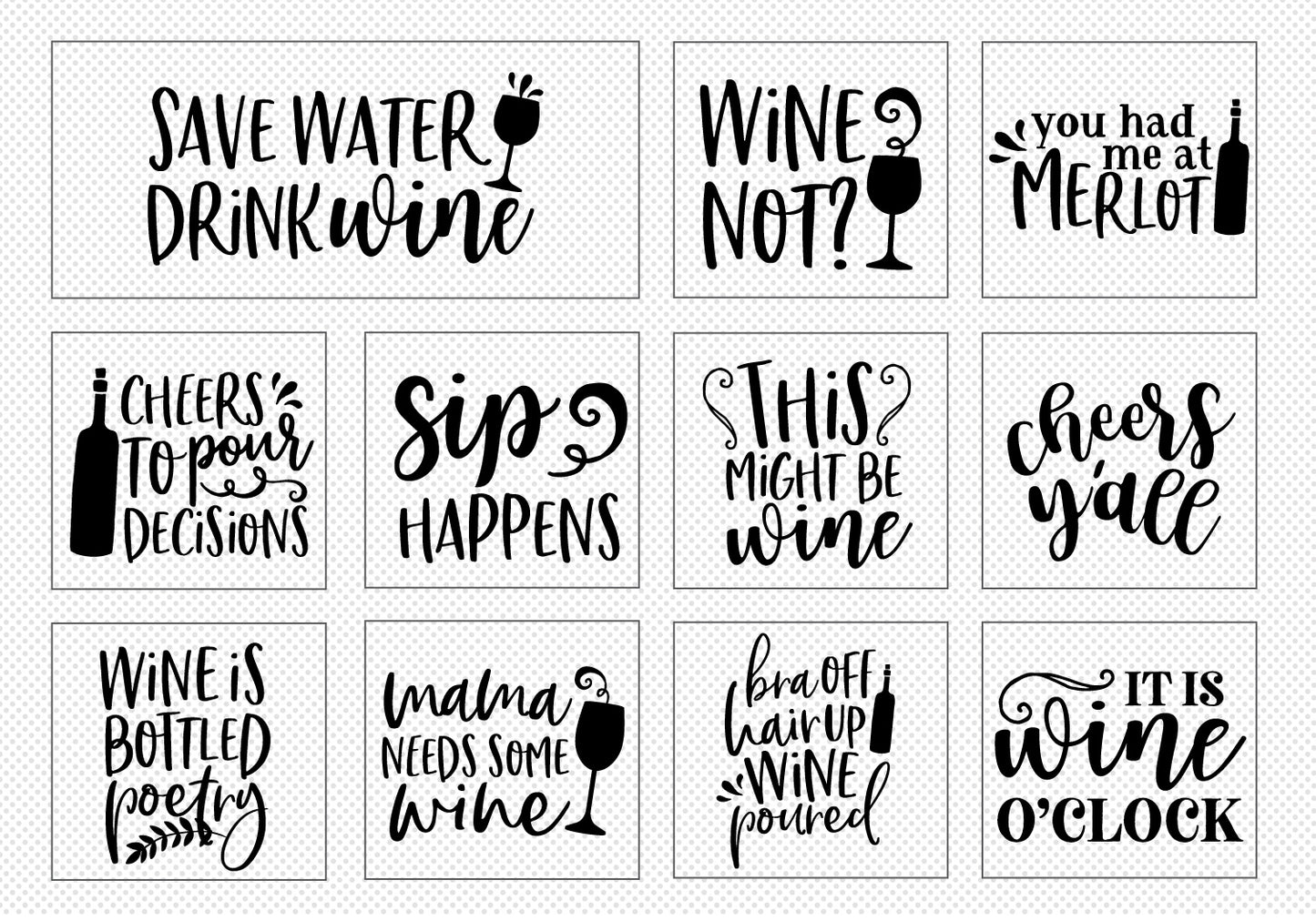 Wine Lover Quote SVG Bundle | 25 Pack