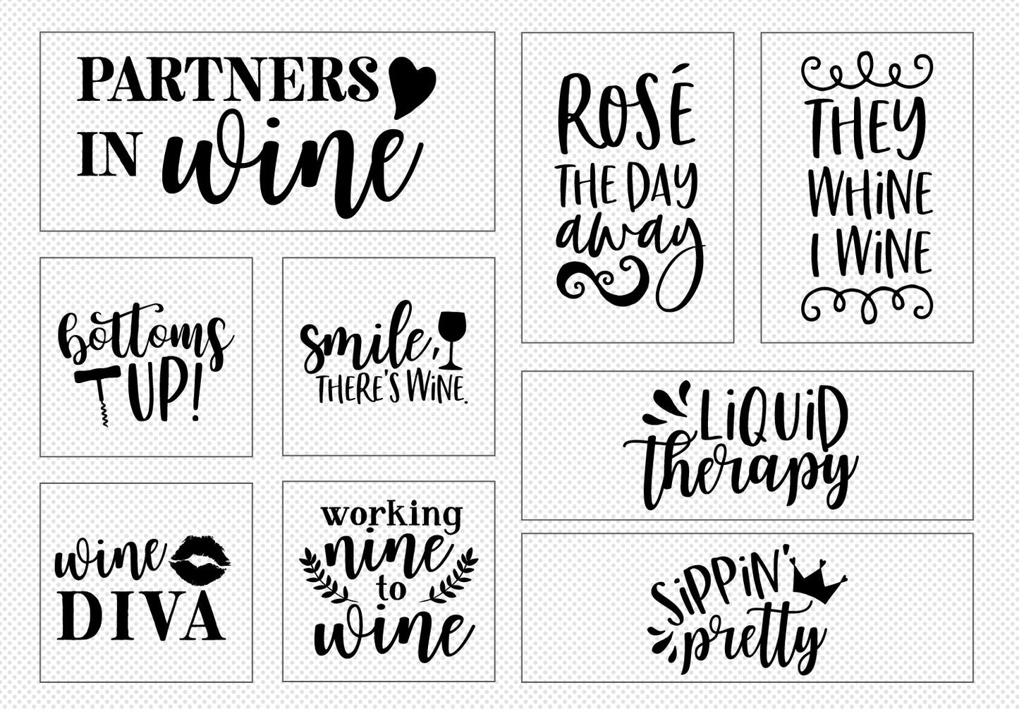 Wine Lover Quote SVG Bundle | 25 Pack