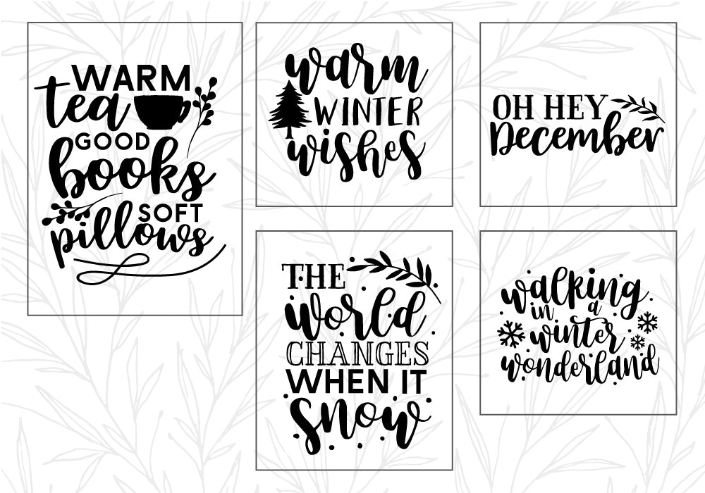 Cozy Winter Quotes SVG Bundle | 20 Pack