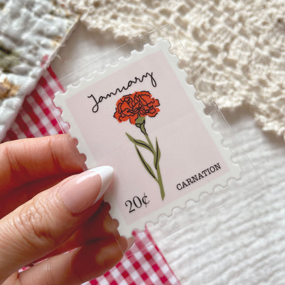 [ Double Sided ] UV DTF Transfer | Birth Month Flower Stamp