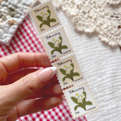 [ Double Sided ] Bookmark UV DTF Decal | Birth Month Flower Stamp