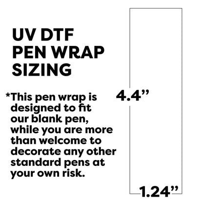 Pen UV DTF Wrap | Groovy Flower Wave