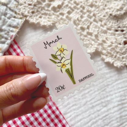 [ Double Sided ] UV DTF Transfer | Birth Month Flower Stamp