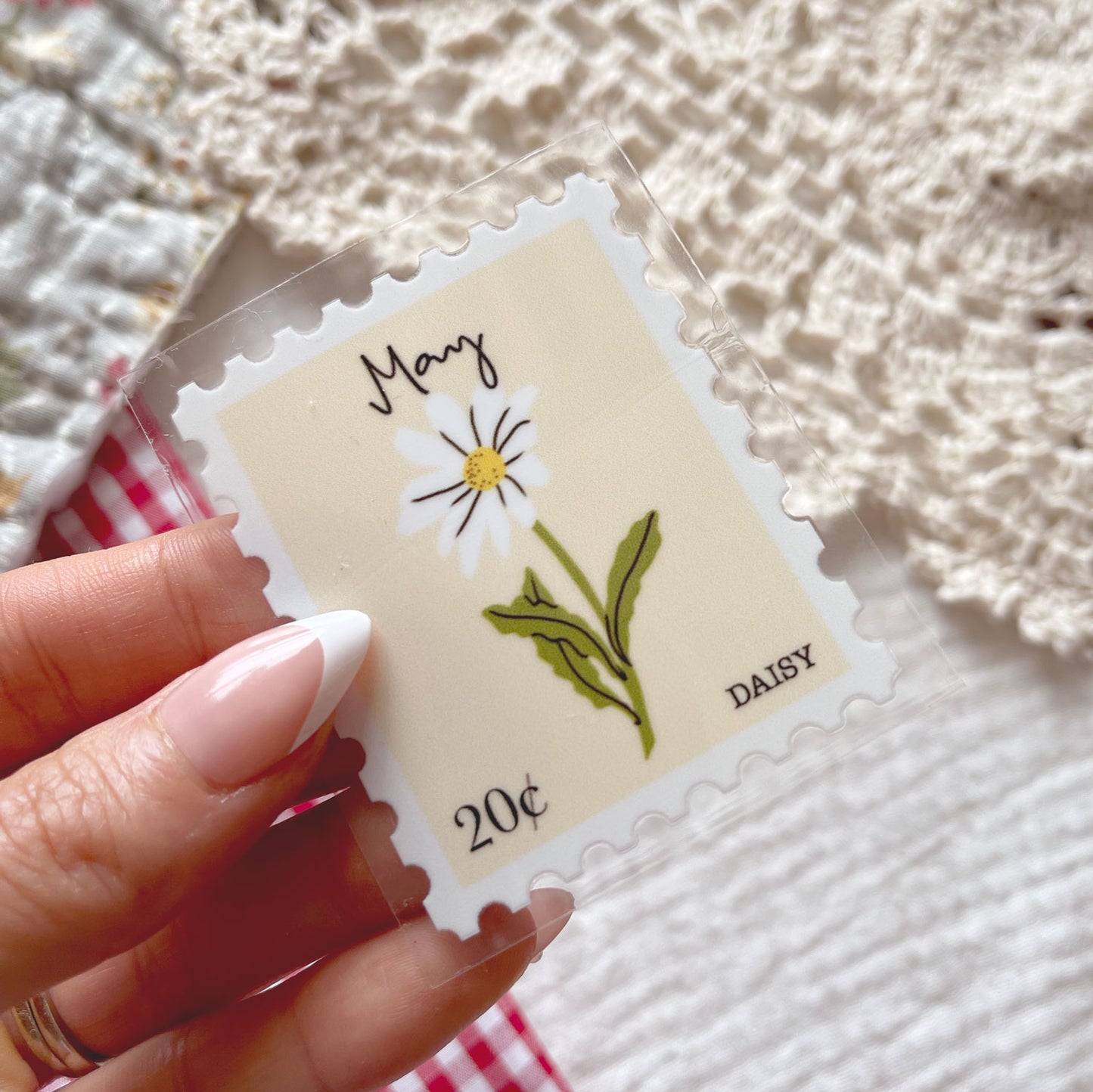 [ Double Sided ] UV DTF Transfer | Birth Month Flower Stamp